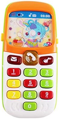 OMGOD Kids Music Mobile Phone Toy, Toddler Designed Learning Cartoon Music Phone Educational Toy Gift Baby Cell Phone for 1 2 3 Year Old Girl Boys Baby Baby Shower Gift