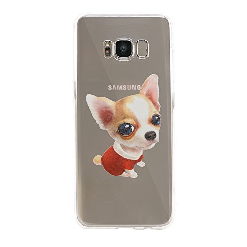 Arunners Animal Pet Dog Samsung Galaxy S8 Plus Case Cover Paint Crystal Cartoon Chihuahuas Design Clear Cute Kawayi Unique Funny Sweet Case Skin for Galaxy S8 Plus 6.2 inch - Cartoon Chihuahuas