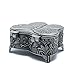 Multifit Antique Alloy Metal Rose Flower Engraving Butterfly Heart Shape Jewelry Box Trinket Jewelry Storage Box for Rings Earrings