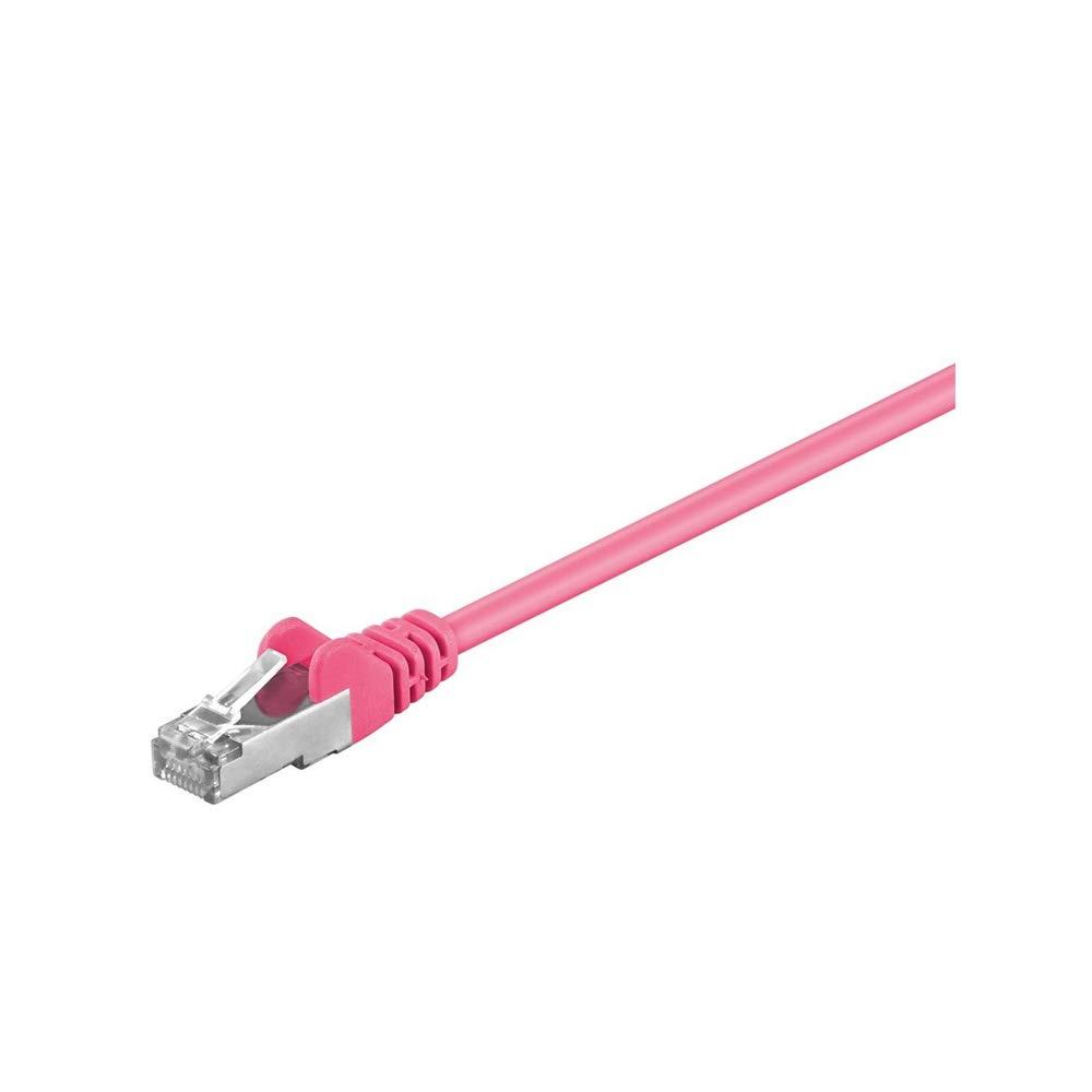 Goobay 93422 CAT 5e Patch Cable, F/UTP, Magenta, 0.5m Length