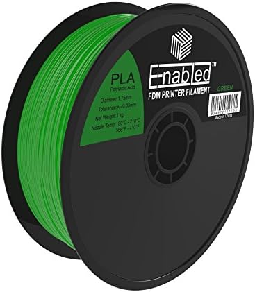 Enabled PLA 3D Printer Filament, Dimensional Accuracy +/- 0.05 mm, 1 kg Spool, 1.75 mm, Green