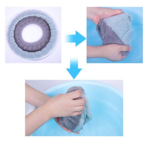 MINGLIFE Toilet Seat Cover Pads, Washable Toilet Seat Cushion Mat Winter Washable Toilet Seat (F) - Thumbnail 3