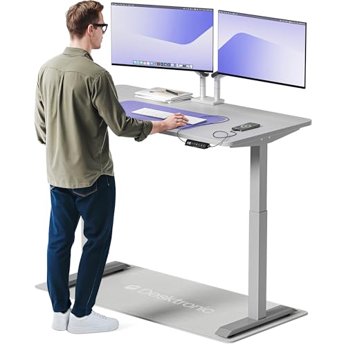 Desktronic Homeone Höhenverstellbarer Schreibtisch 140 × 70 cm – Elektrischer Schreibtisch Mit Zwei Elektrischen Motoren, Touchscreen-Steuerung Und Integrierten