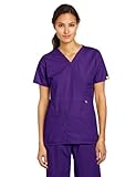 WonderWink Women's Scrubs Peek-A-Boo Top, Grape, Medium