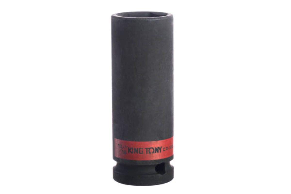 KING TONY 443526S Socket De Impacto Long 1/2" L:80mm 13/16" for DIYers & Professionals, Made for Repair and Installation tasks, 80mm