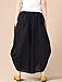 Mordenmiss Women's New Elastic Waist Wide Leg Pants with Pockets (L, Style 1-Black)