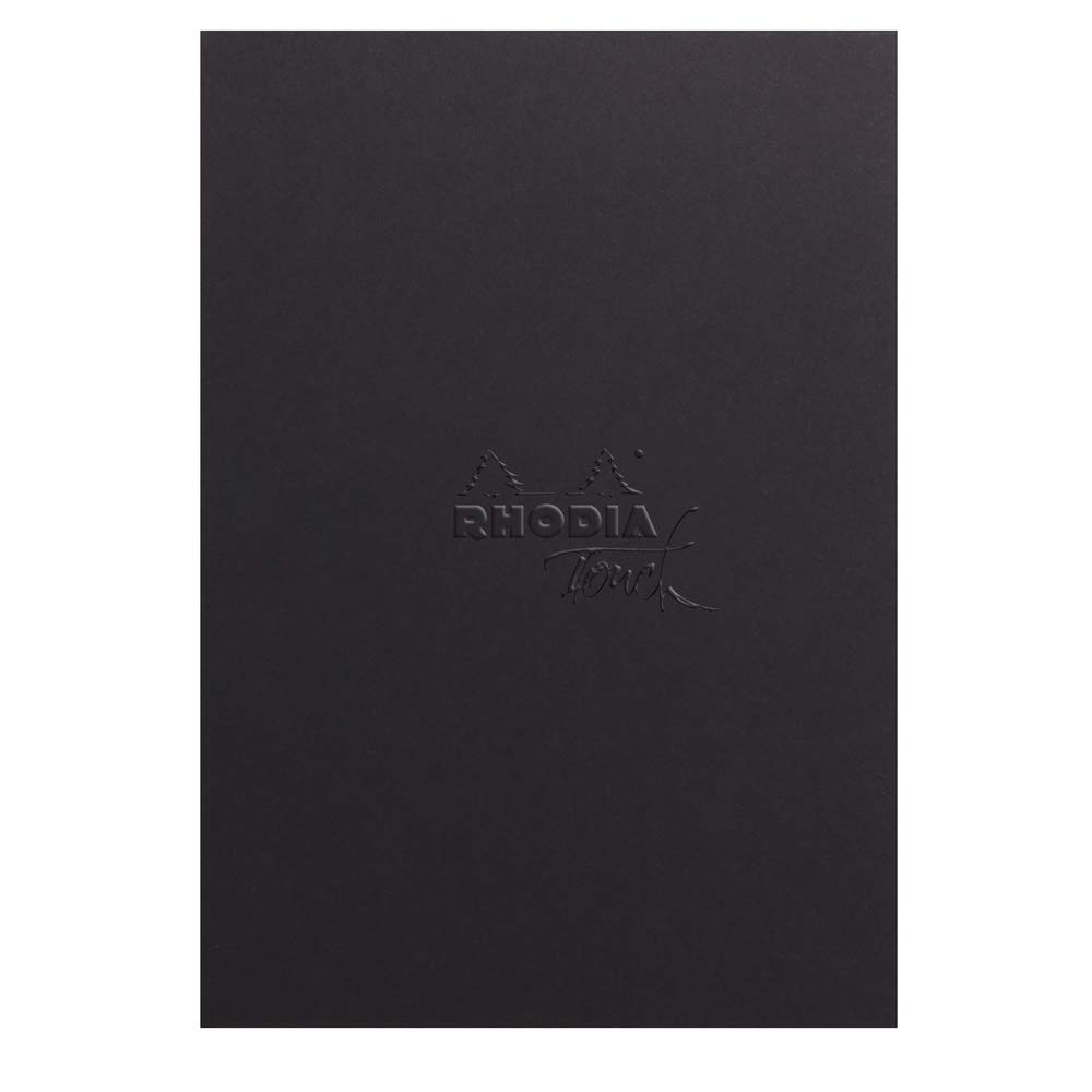 RHODIA TOUCH 116100C - Marker Pad A5+ - 50 Sheets - Clairefontaine Layout Uni White Extra Smooth Paper 100 g/m - for Drawing with Alcohol Marker, Liner Pen, Fountain Pen