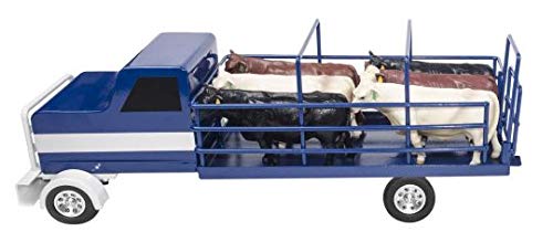 Little Buster Toys Cattle Truck in Blue, 1/16th Scale
