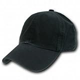 DECKY Washed Polo Cap Baseball Caps (Adjustable , BLACK)