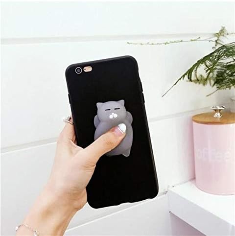 JHGSDHS Fashion 3D Pinch Poke Silicone Cat TPU Phone Case Stress Reliever Phone Cover for iphone5/5s/se 6/6s 6/6s Plus 7 7plus iphone X