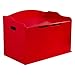 KidKraft Austin Wooden Toy Box/Bench with Safety Hinged Lid - Red, Gift for Ages 3+, Amazon Exclusive