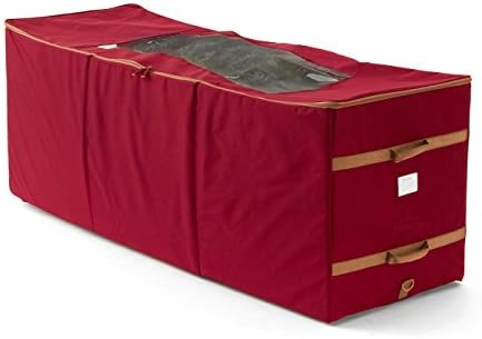 Covermates Keepsakes Christmas Tree Structured Rolling Storage Bag - Superior Protection, Reinforced Handles - Holiday Storage, Red