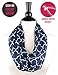 Quatrefoil Infinity Scarf for Women - Travel Scarf with Hidden Pocket - Women Infinity Scarves for All Seasons (Navy)
