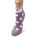 Ambielly Women Socks Cute Animal Patterned Casual Cotton Socks (5 Dots Dogs)