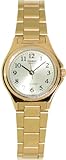 LTP1130 3-Hand Analog Ladies Fashion Gold Face Gold Metal Band Watch