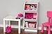 IRIS 3 Tier Curved Edge Storage Shelf, White and Pink