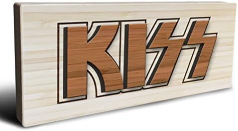 KISS - Mini Desk Decor - Fan Art Bamboo Home Decoration - Perfect Gift Idea for KISS Fans - 8" x 4"