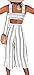 FANCYINN Women Stripe Print Sleeveless Zipper Back Long Jumpsuit Romper Casual Style