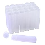 ReNext 50 Pcs Transparent Clear Empty Lip Balm Tubes Containers