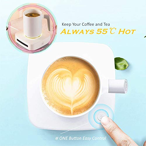 Coffee Warmer Cup Cooler Desktop 2in1, Coffee Tea Drinks Mug Warmer or Cooler Desktop, 31℉ - 46℉ Heating and Cooling Beverage Plate For Water,Milk,Beer,Cocoa