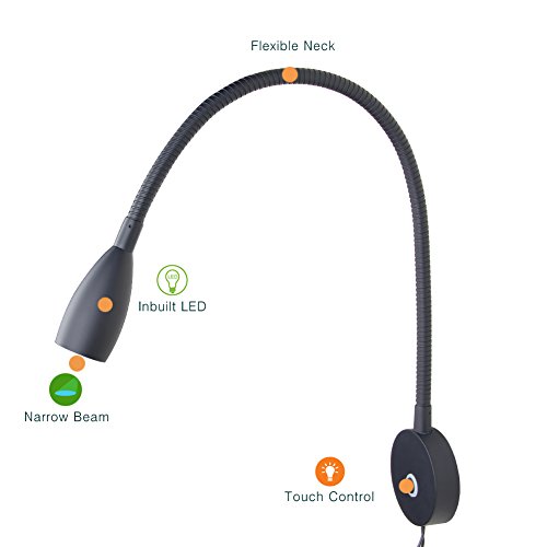 acegoo Dimmable Reading Light Gooseneck LED Task Light Minimalist