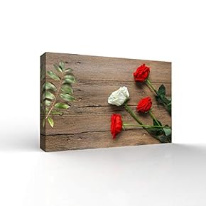 Art Rustic Wooden Background Painting Wall Poster Decor...