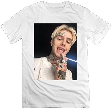 GULoshi Unisex Personality Hip-Hop LIL Peep Short Sleeve T-Shirts Tees White Large