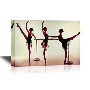 Canvas Wall Art - Dancers - Gallery Wrap Modern Home Art | Ready to Hang - 12x18 inches