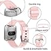 Wepro Bands Compatible with Fitbit Versa 2 Bands, Soft Bands Compatible with Versa 2 Bands for Woman Men, Sport Bands Compatible with Fitbit Versa Bands for Women, Small, Pink Sand