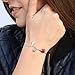 CHOA 3D Rose Bracelet,Charm Gold Silver Personalized Rose Pendant Bracelet for Women Girls (red Rose Rose Gold)