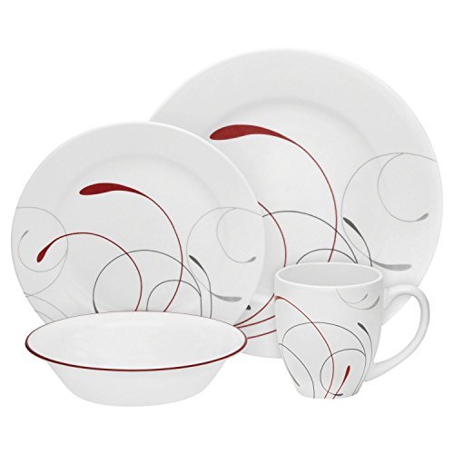 Corelle Round 16Piece Dinnerware Set, Splendor, Service for 4