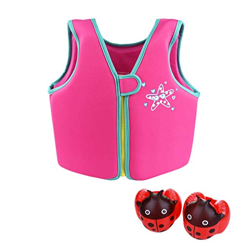 IvyH Kids Life Jacket,Children Swim Vest Float Jacket Swimming Training Buoyancy Aid with Armbands