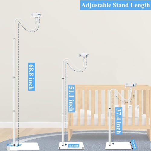 YOUWE7 Baby Monitor Floor Stand Holder Mount Compatible With Nanit Pro Flex Stand,Infant Optics DXR-8 Pro,VTech VM924/901/819/RM7764,Momcozy,eufy E110,HelloBaby,nooie IPC100,Motorola VM75/VM50G/VM44