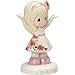 Precious Moments Girl in Floral Skirt I Can Do All Things Porcelain Figurine 185081, One Size, Multi