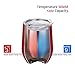 SUNWILL Insulated Wine Tumbler with Lid (Wine Red & Navy Blue 2 pack), Stemless Stainless Steel Insulated Wine Glass 12oz, Double Wall Coffee Mug, for Champaign, Cocktail, Beer