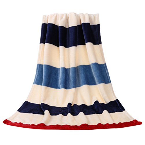 MOSE Fleece Blanket Super Soft Warm Plush Throw Rug Sofa Bedding Blanket (A)