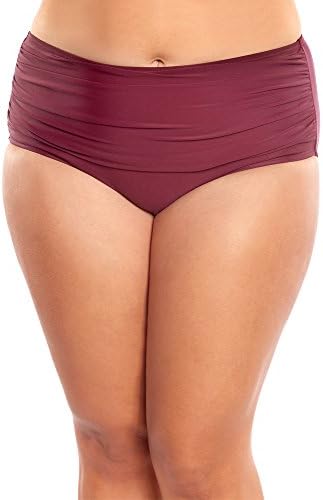 Always For Me Plus Size Ruched Swim Brief