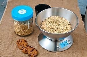 CAMRY Digital Kitchen Scale Compact Diet Food 5KG 11LBS 1g Stainless Steel Bowl