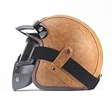LXHG Vintage Motorcycle Helmet for Men and