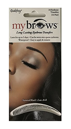 Godefroy MyBrows Long Lasting Eyebrow Transfers Natural Black-Low Arch