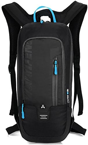 USHTH Hydration Pack Backpack | Lightweight | waterproof | Air Flow System | Reflective Parts | 8L Capacity | Camel Pack For Sports Enthusiast (Black)