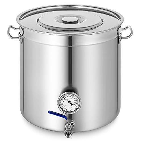 Mophorn Kettle Stockpot Stainless Steel 12.5 Gal with Lid and