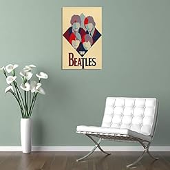 XYDQ Poster décoratif rétro du groupe des Beatles pour salon, chambre à coucher 50 x 75 cm - Les Beatles, Paul McCartney, John Lennon, RIngo Starr, George Harrison XYDQ Poster décoratif rétro du groupe des Beatles pour salon, chambre à coucher 50 x 75 cm – Image 5