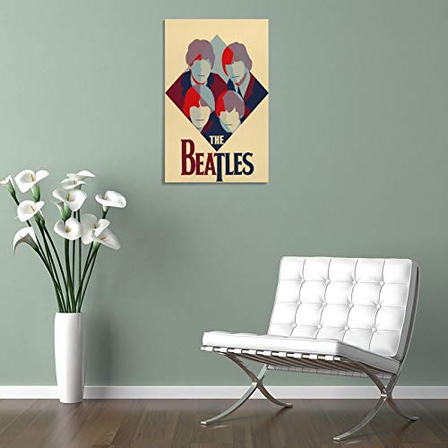 XYDQ Poster décoratif rétro du groupe des Beatles pour salon, chambre à coucher 50 x 75 cm - Les Beatles, Paul McCartney, John Lennon, RIngo Starr, George Harrison XYDQ Poster décoratif rétro du groupe des Beatles pour salon, chambre à coucher 50 x 75 cm – Image 6