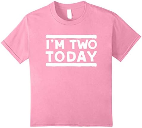unisex-child I'm Two Today Birthday Shirt for Toddlers and Youth 12 Pink