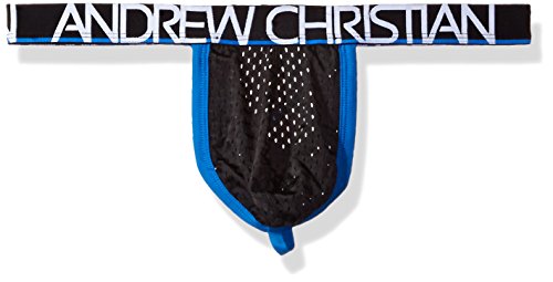 Andrew Christian Men's Air Y-Back Thong with Show-It, Black, Medium