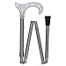 Royal RC Canes Stylish Walking Sticks – Rhinestone Designer Platinum Pearlz White Swirl Adjustable Folding Canes – Best Gift for Men and Women Light Weight Aluminum Shaft & Safe to Walk