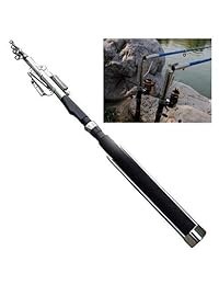 Nueva llegada 2,1 m   2,4 m caña de pesca automático sin   Carrete de pesca, color mar, Río, Lago,, piscina Pesca Polo con hardware de acero inoxidable