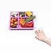 bobo&boo Bamboo Kids Divided Bento Plate, Sectioned Toddler Plate, Children’s Compartment Plates, 5 Portioned Sections, Mix and Match, Flamingo Pink
