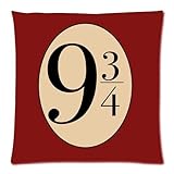 CoolDream 9 and 3/4 Station Fonts Throw Square Pillow Case 18x18 Inches Creative Personalized Pillow Cover Bedding Cushion Cover